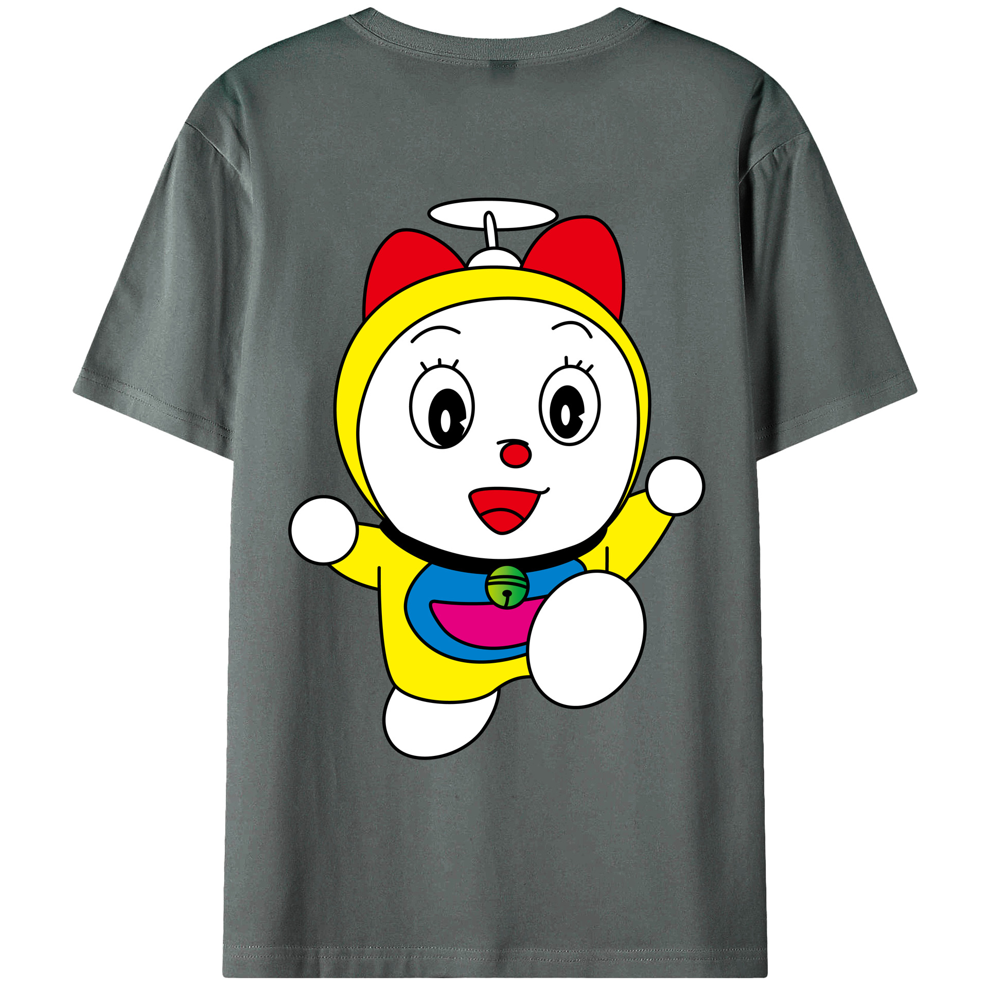 （画像用） ドラえもん ドラミ Doraemon Dorami 綿100％ メンズ半袖Tシャツ（バックプリント） 通気性